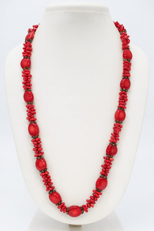 CORALS RED BEADS TRENDING  MALA