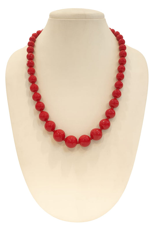 CORALS RED BALL TRENDING MALA FOR WOMEN
