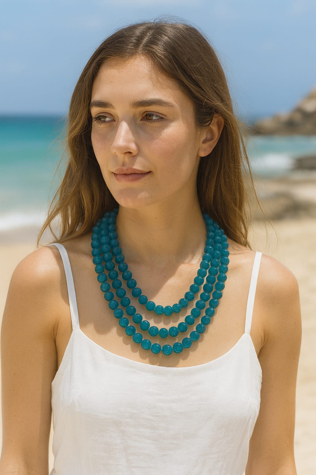 THREE LAYER ONYX BEADS MALA FOR WOMEN