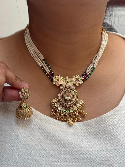 Italian Meenakari Kundan Heritage Necklace