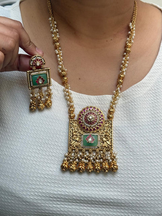 Gold Plated Heritage Long Necklace set
