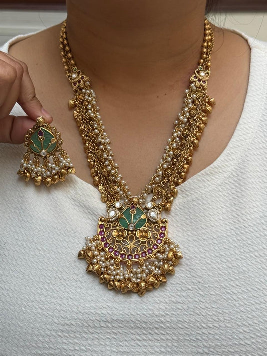 Gold Plated Heritage Long Necklace set