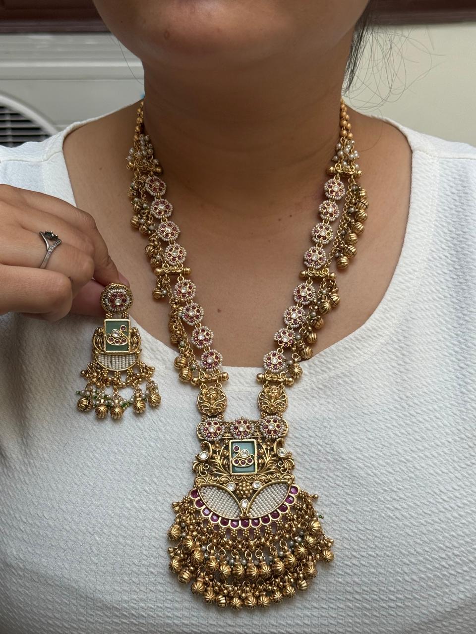 Gold Plated Heritage Long Necklace set