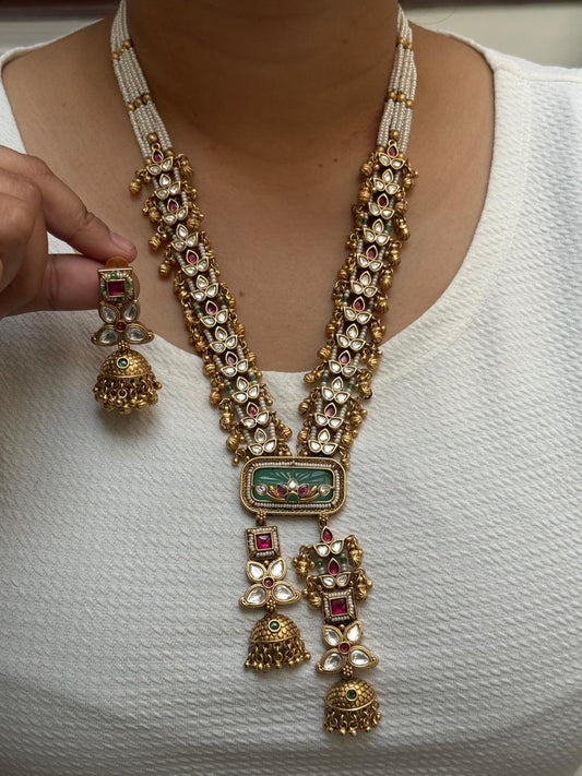 Matar moti Gold Plated Heritage Pendnet set