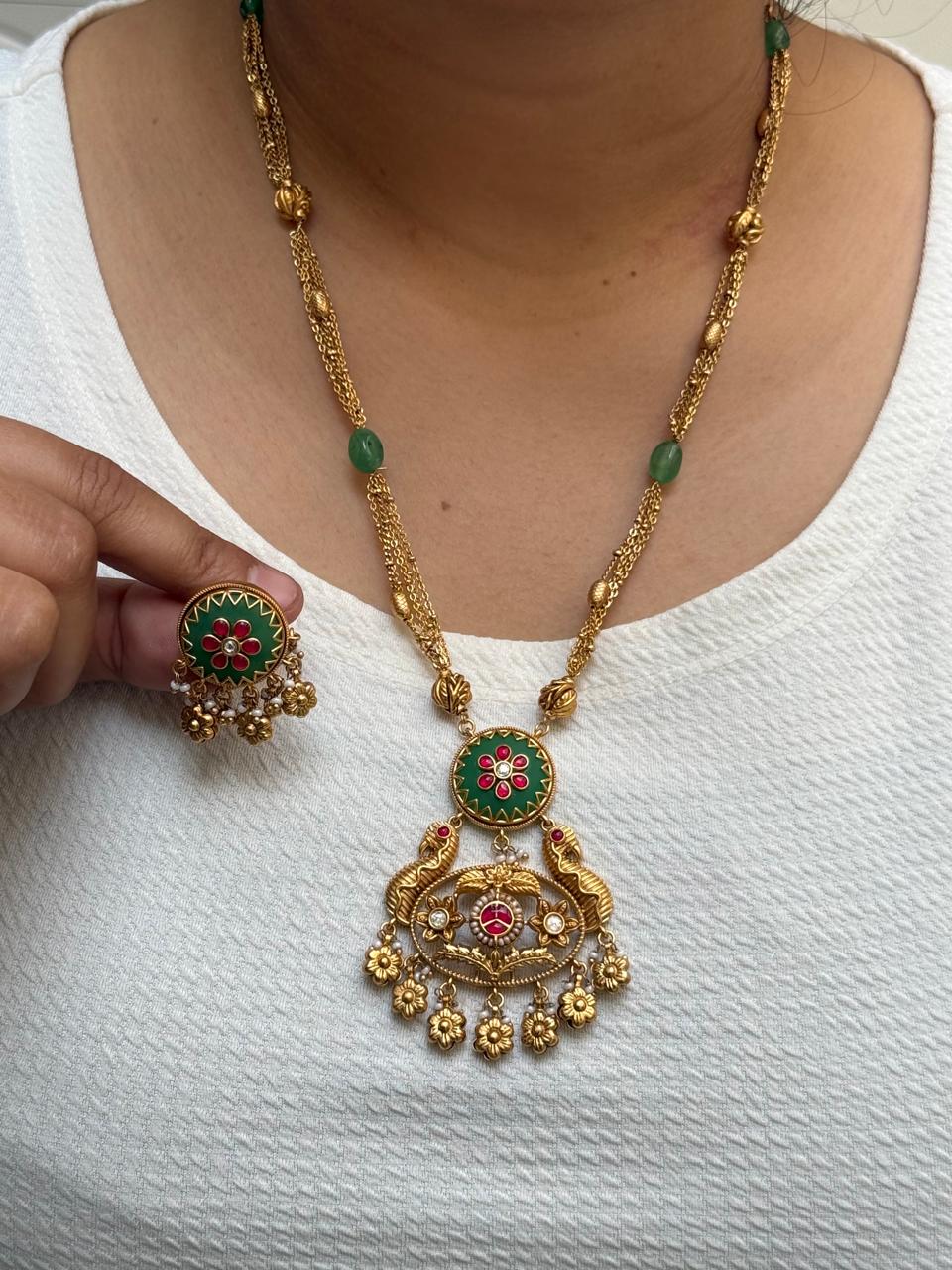 Gold Plated Heritage Pendnet set