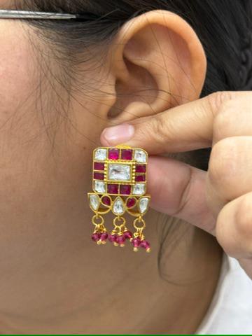Ruby Jadau Kundan Studs