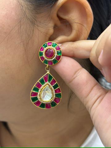 Multi Color Takkar Kundan Earring for woman