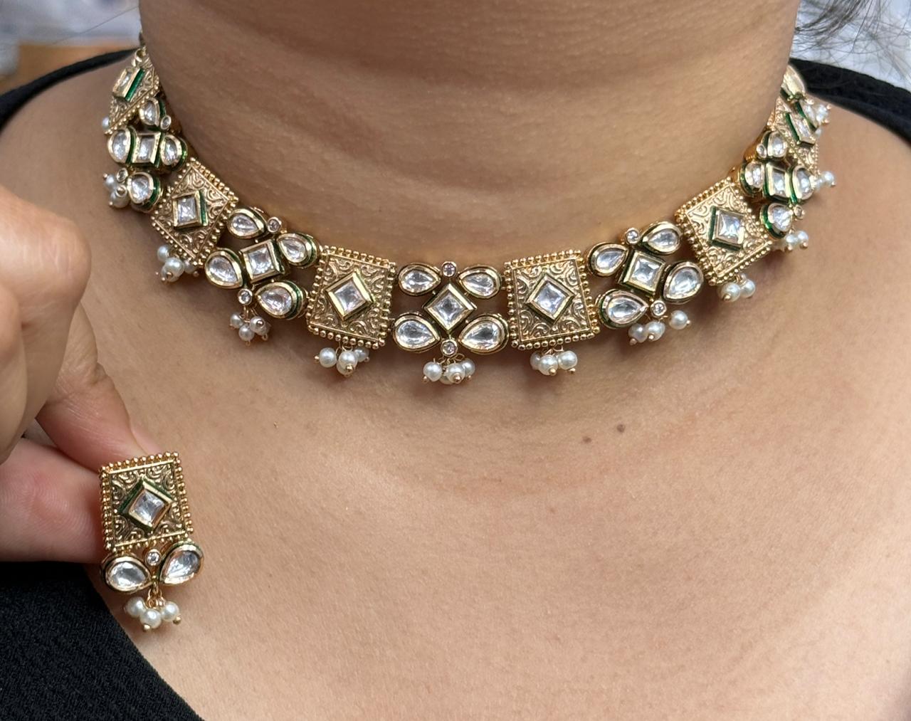 AC Kundan Gold Necklace
