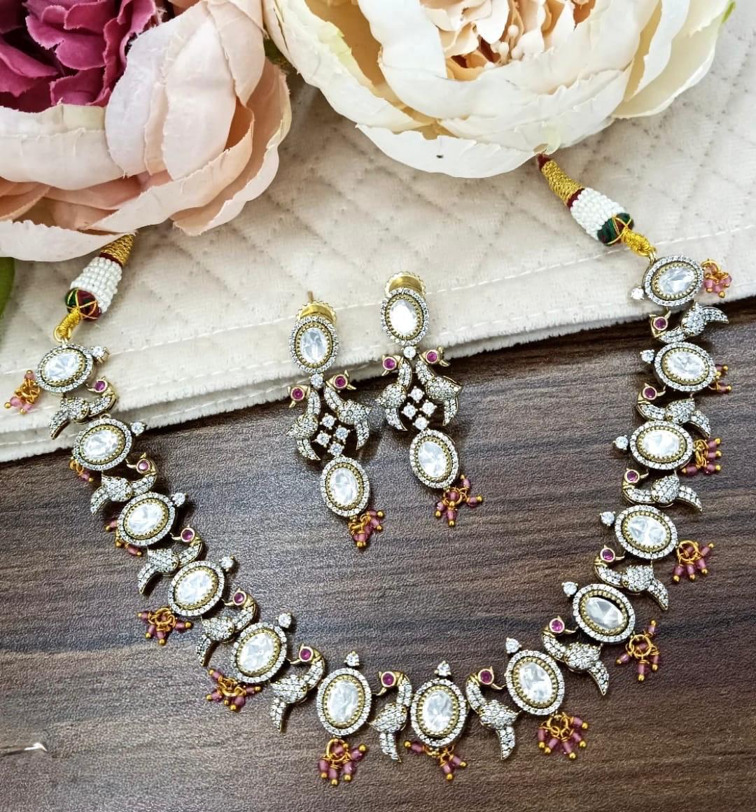 Victorian Finish Mosanite Necklace