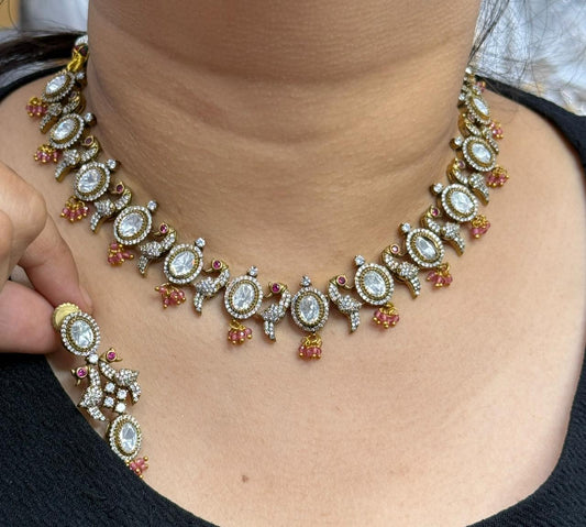 Victorian Finish Mosanite Necklace