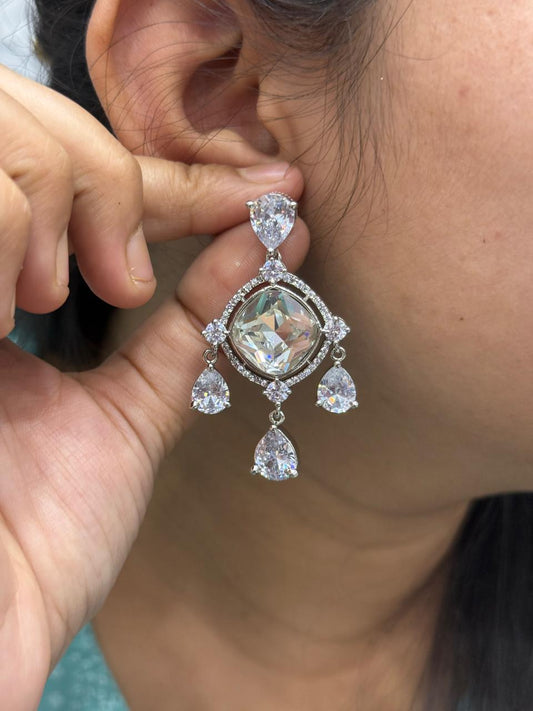 Champagne Doublet CZ Earrings