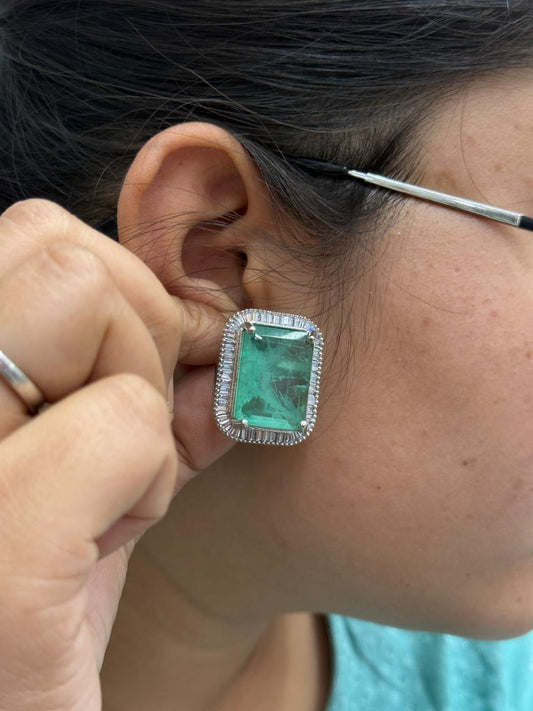 Mint Cz Doublet Studs