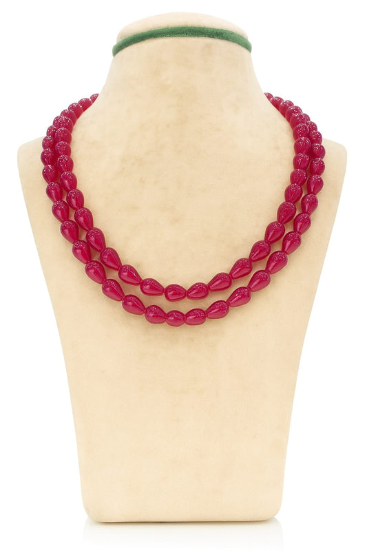 RED ONYX TWO ROWS MALA 7-8mm SIZE
