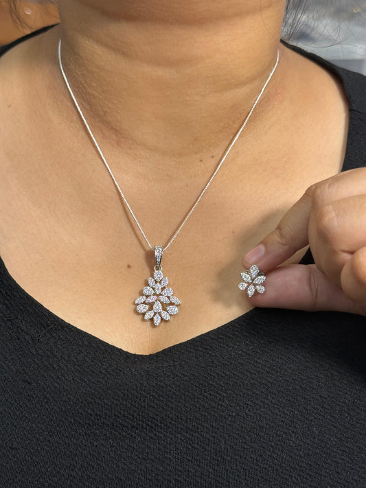 Cz White Pendent set