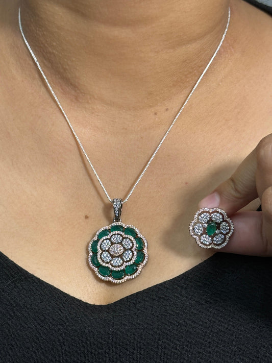Zircon Pendant Set