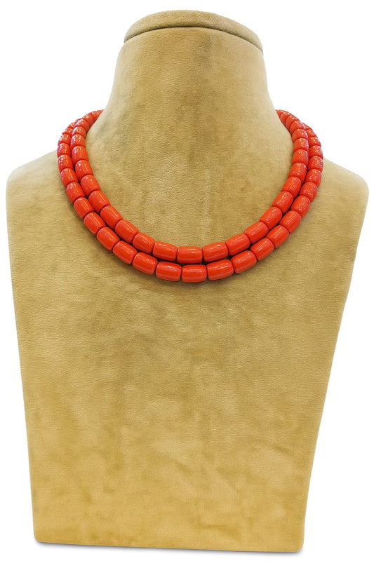 CORALS TWO LAYER MALA FOR WOMEN 6-7mm SIZE
