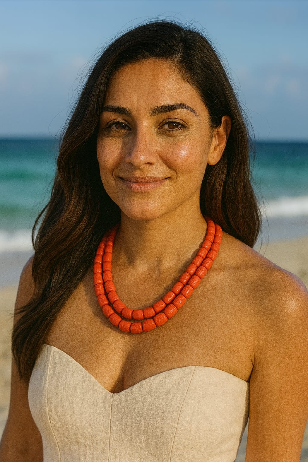 CORALS TWO LAYER MALA FOR WOMEN 6-7mm SIZE