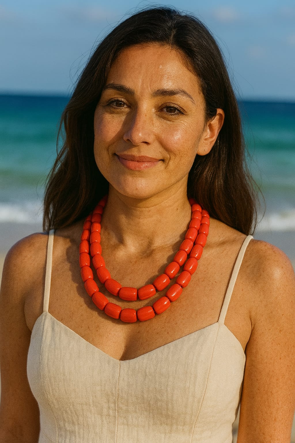 CORALS TWO LAYER MALA FOR WOMEN 8-9mm SIZE