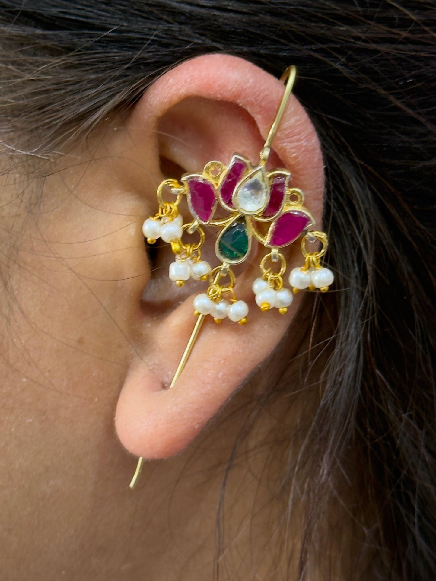 Ethnic Floral  Multi Earcuff