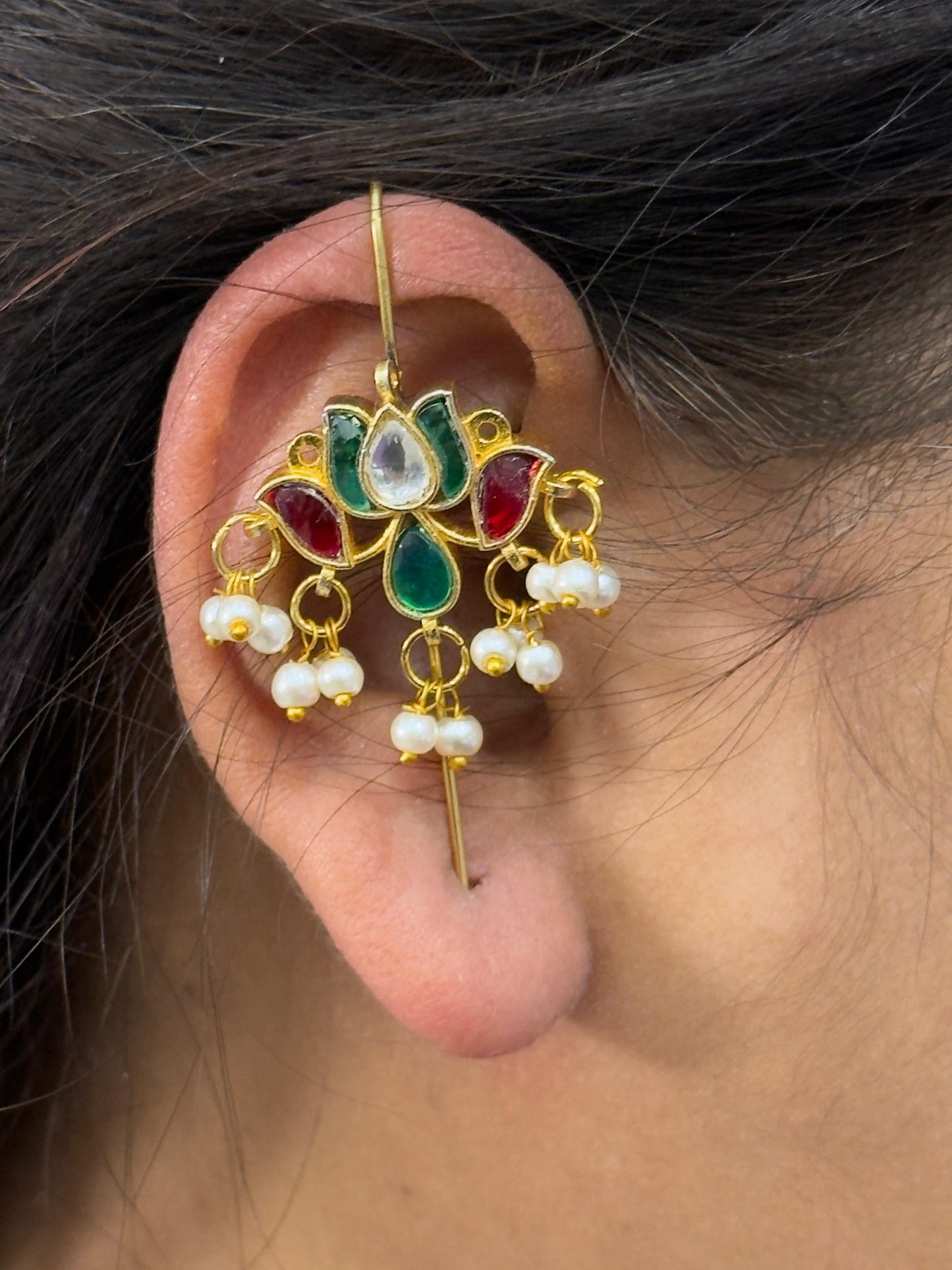 Ethnic Floral  Multi Earcuff