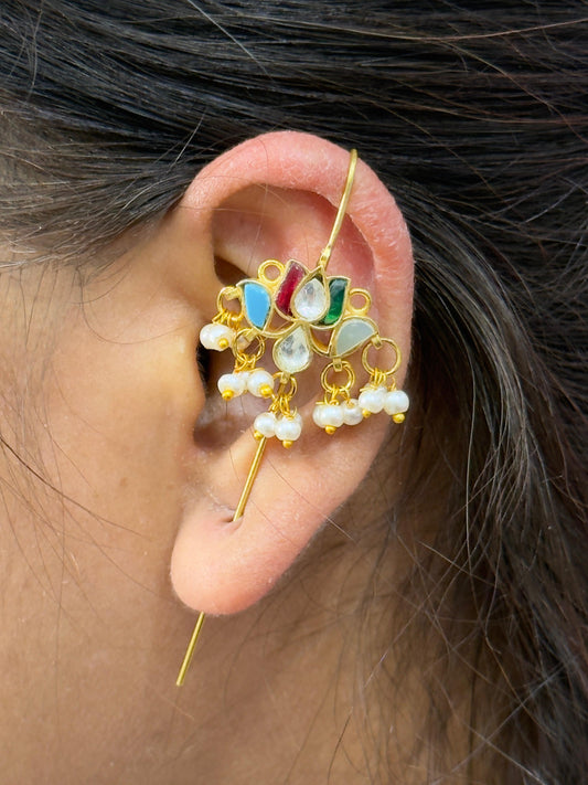 Ethnic Floral  Color Ful Earcuff