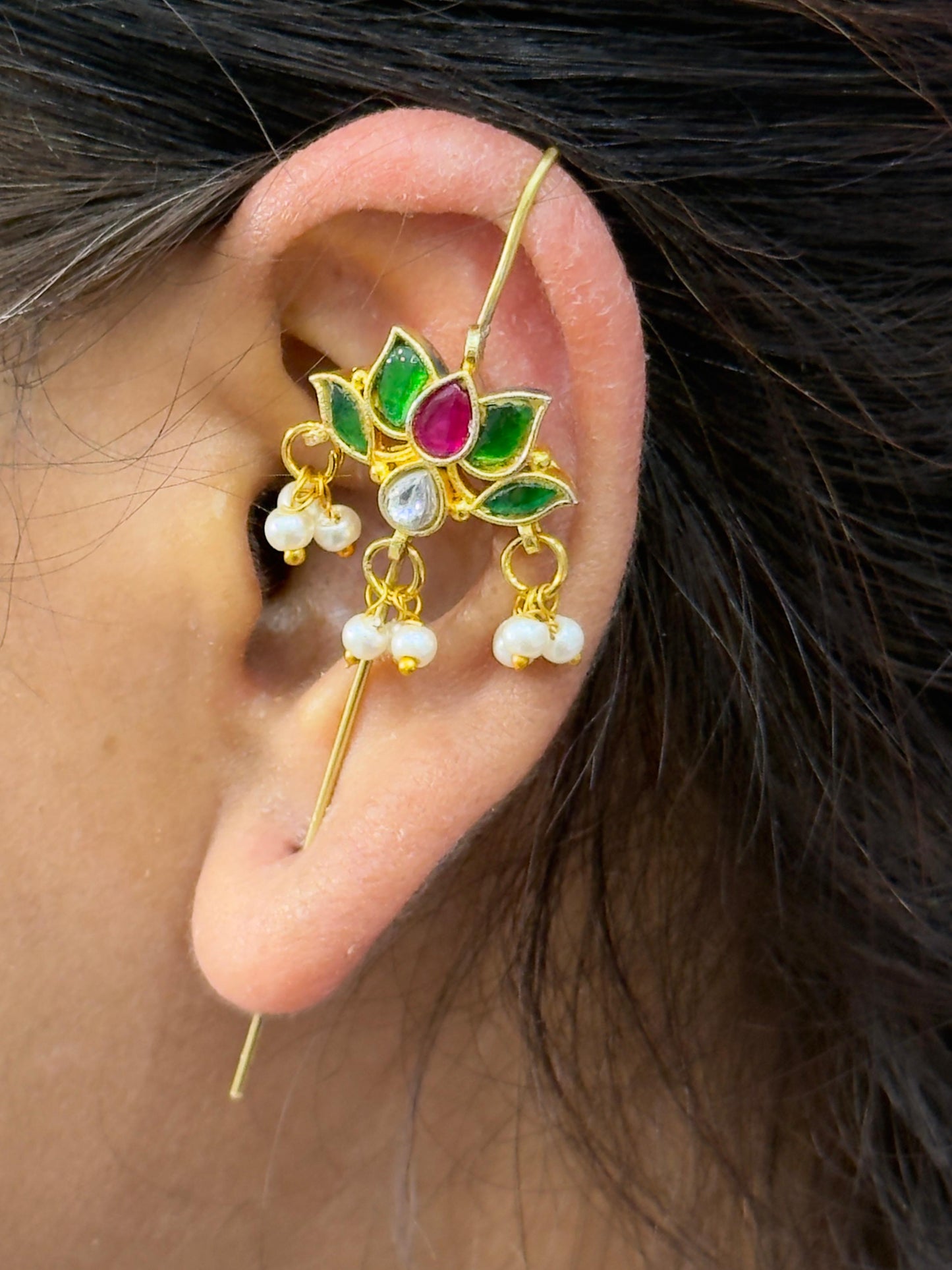 Ethnic Floral Multi Earcuff