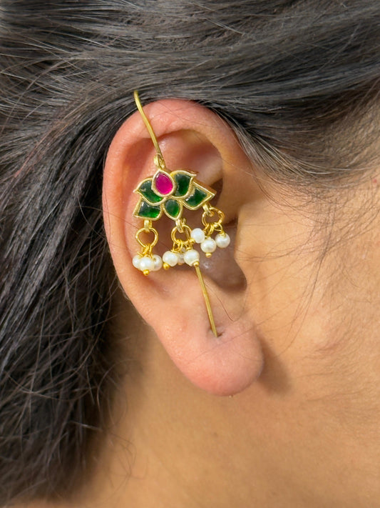 Traditional Lotus Motiff Multi Earcuff