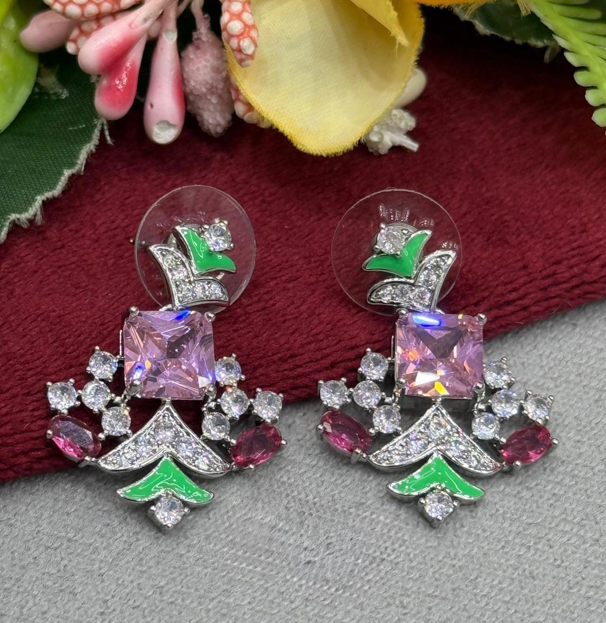Color ful Stones Earring