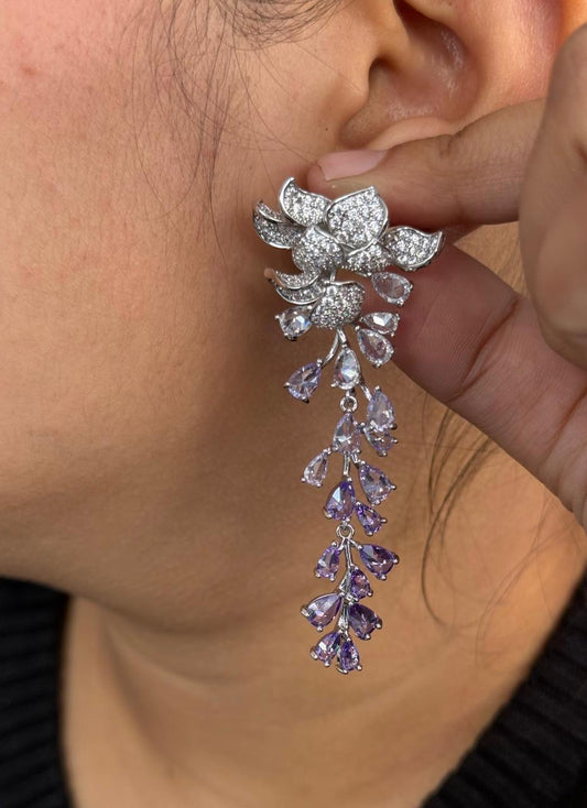 Floral Waterfall Drop Earring