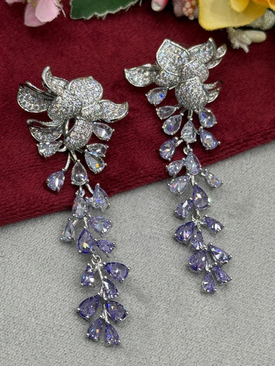 Floral Waterfall Drop Earring