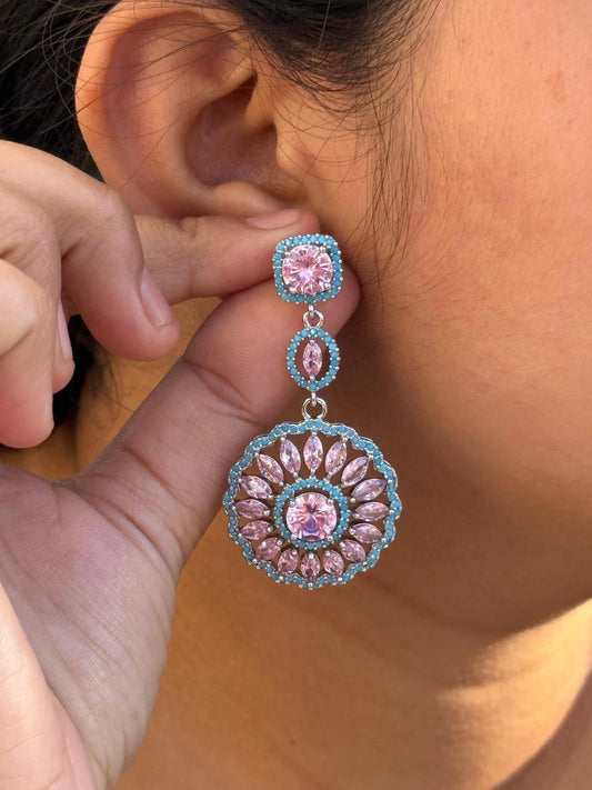 Round Statement Danglers Earrings