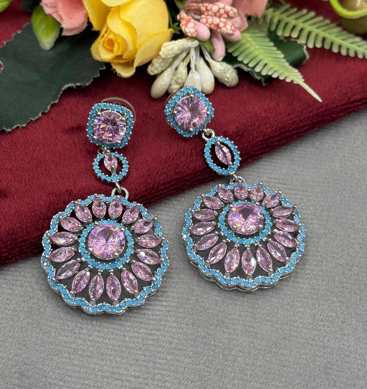 Round Statement Danglers Earrings