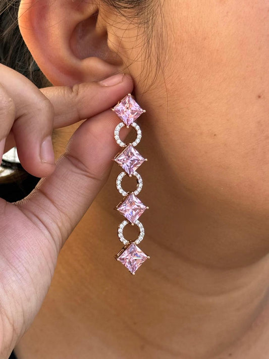 Blush Pink CZ Earrings