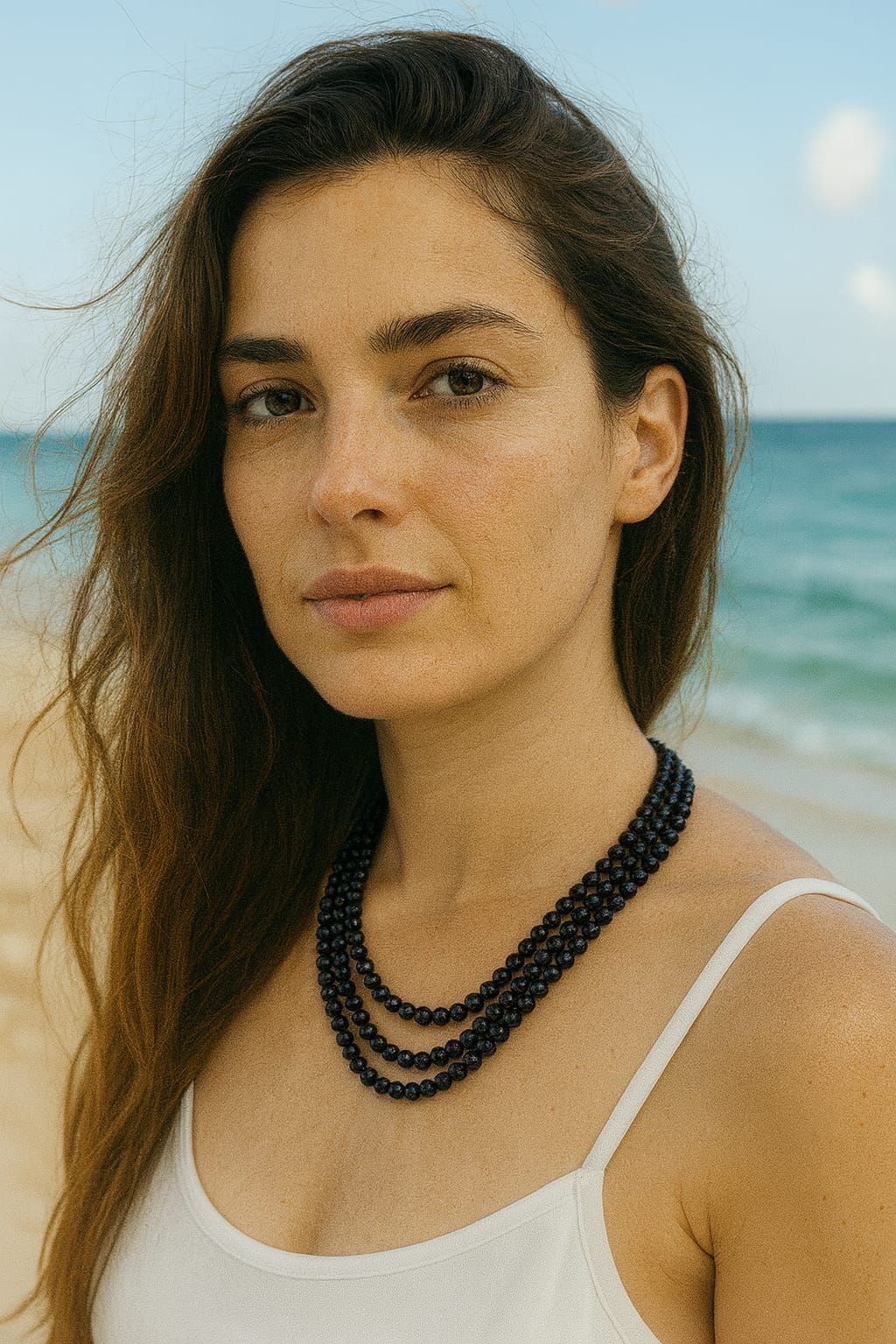 BLACK ONYX MALA FOR WOMEN 2-3mm SIZE