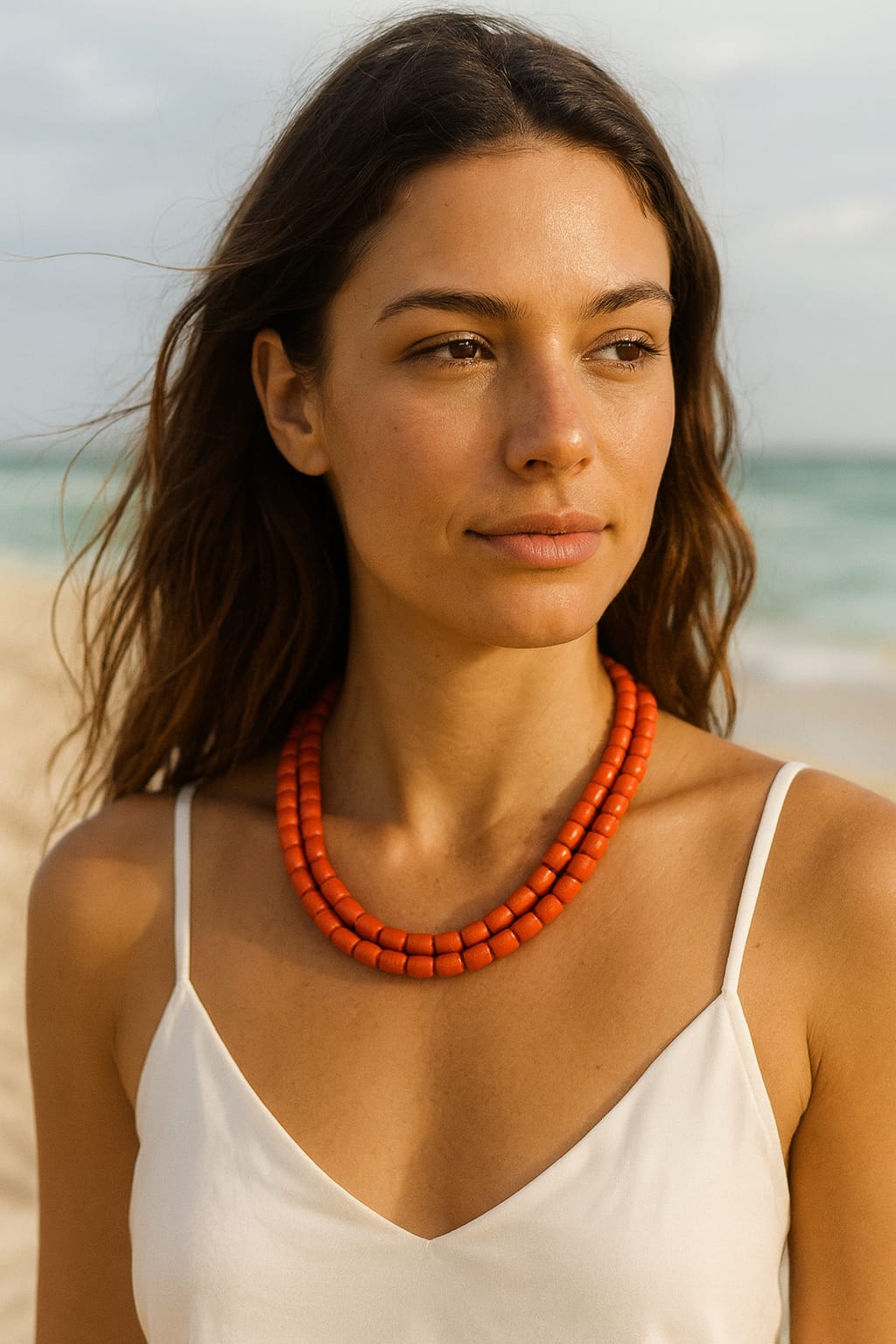 CORALS DOUBLE LAYER MALA FOR WOMEN 5-6mmSIZE