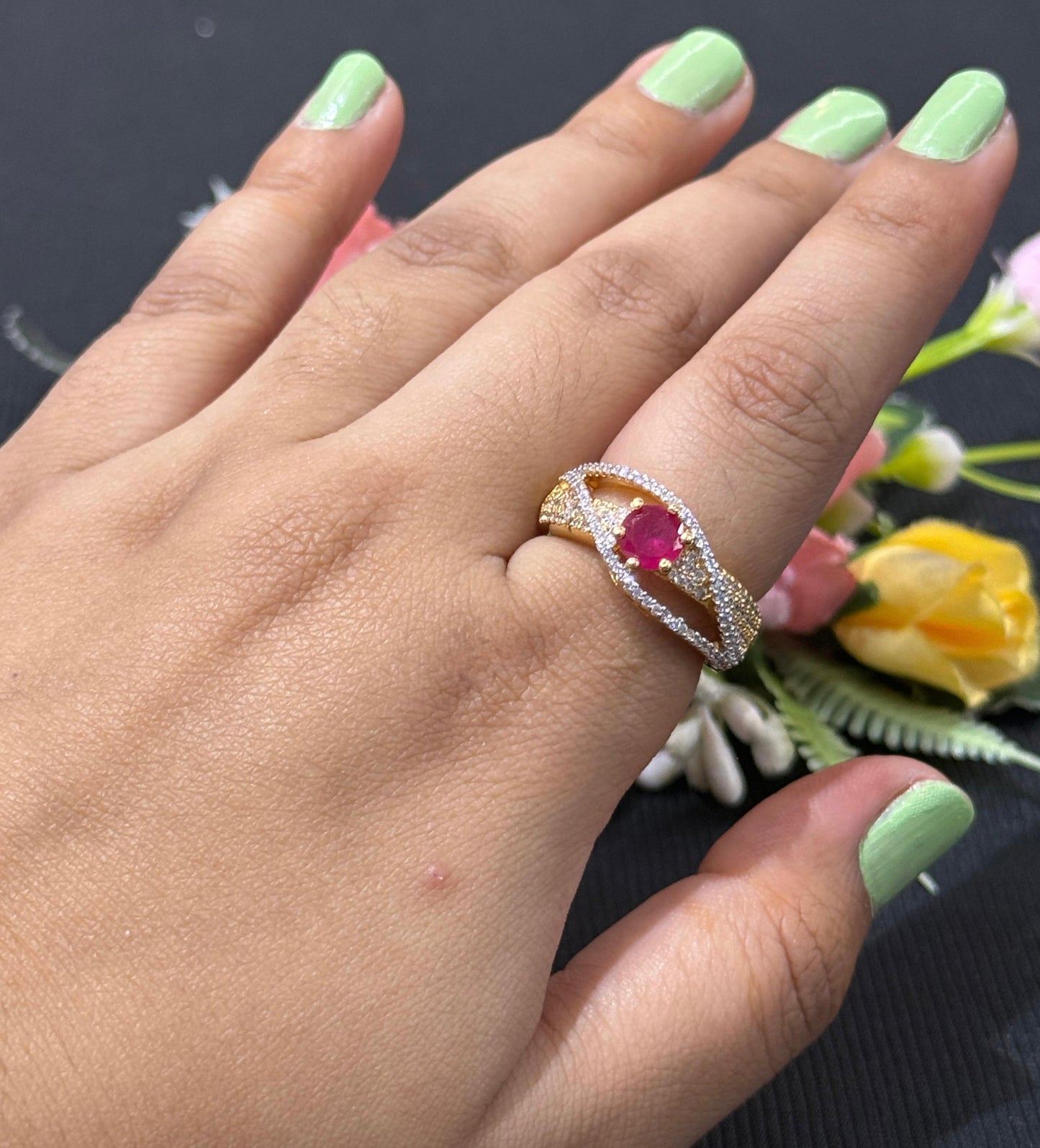 Classic Ruby Red Solitaire Ring