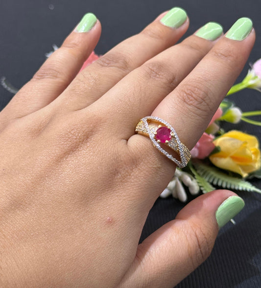 Classic Ruby Red Solitaire Ring