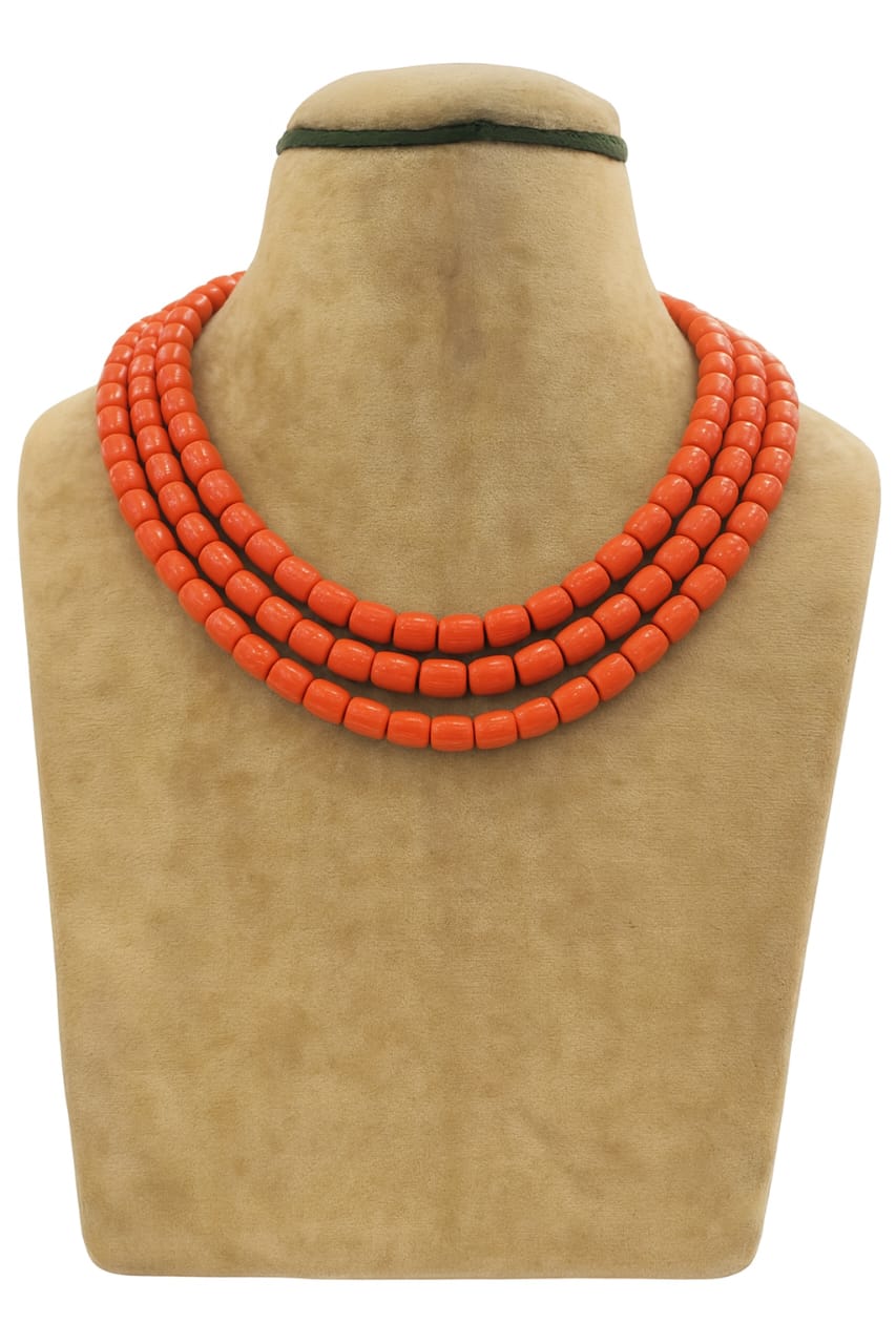 CORALS THREE LAYER MALA FOR WOMEN 5-6mm SIZE