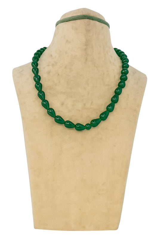 GREEN ONYX SINGLE LAYER MALA FOR WOMEN 7-8 mm SIZE