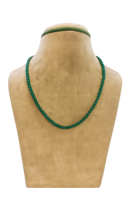 GREEN JADE SINGLE LAYER MALA FOR WOMEN 2-3mm SIZE