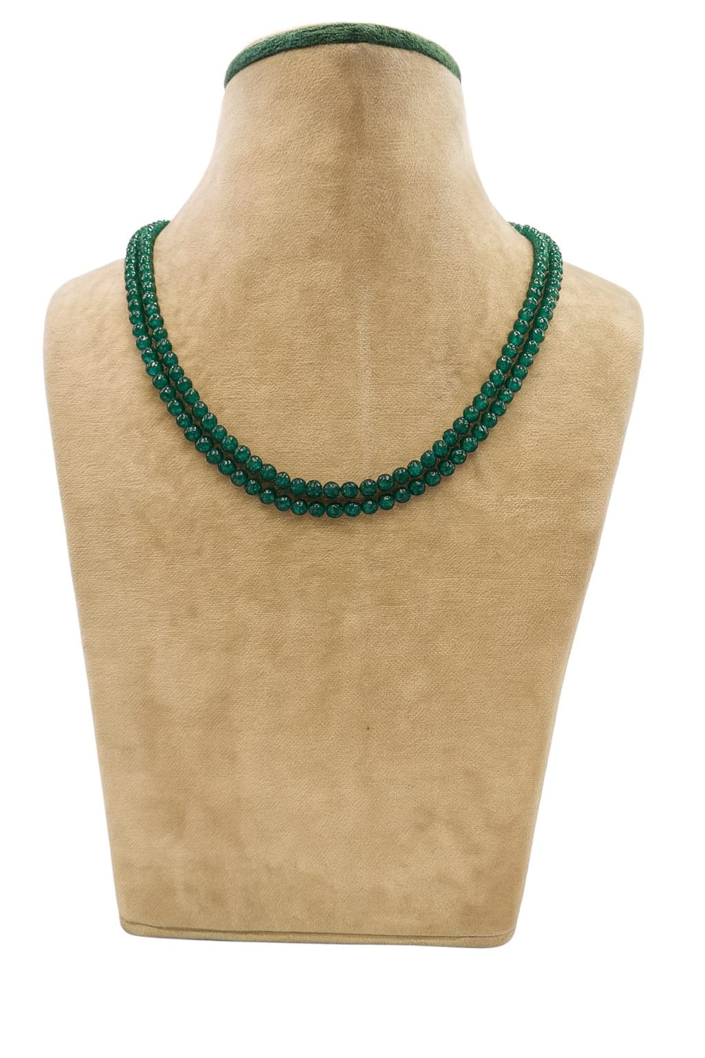 GREEN JADE DOUBLE LAYER MALA FOR WOMEN 2-3mm SIZE