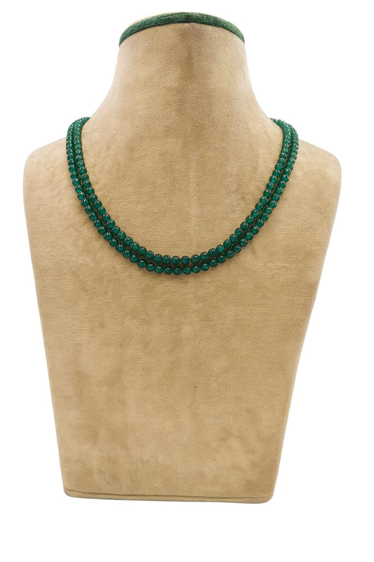 GREEN JADE DOUBLE LAYER MALA FOR WOMEN 2-3mm SIZE
