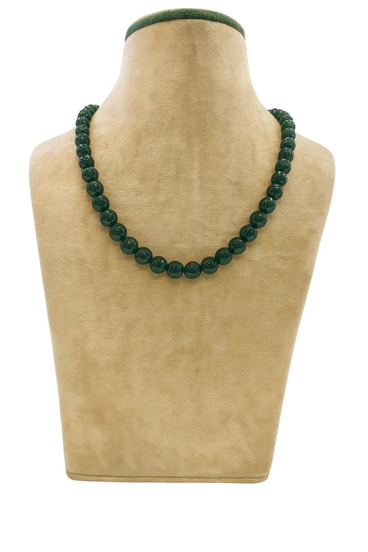GREEN ONYX SINGLE LAYER MALA FOR WOMEN 7-8mm SIZE