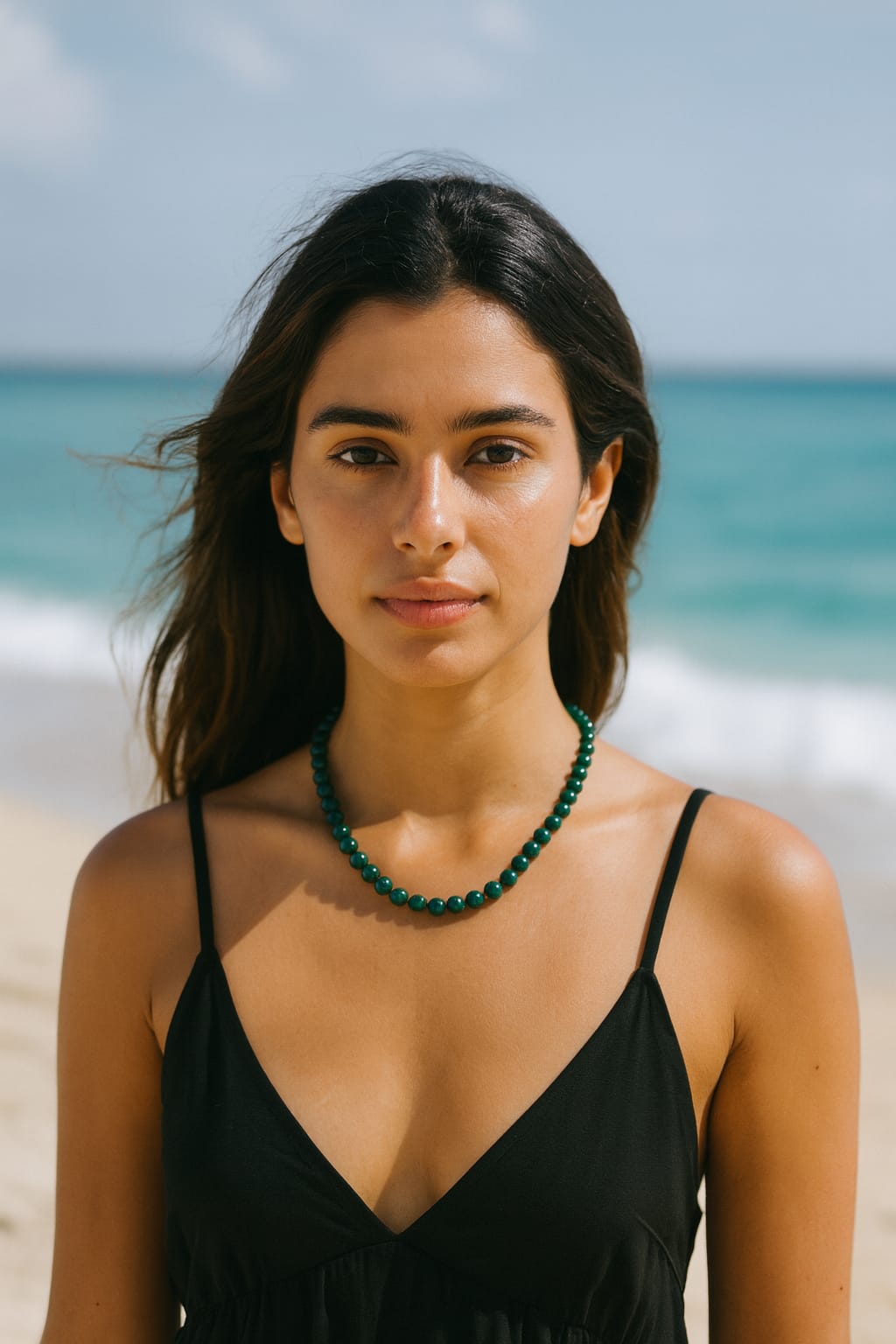 GREEN ONYX SINGLE LAYER MALA FOR WOMEN 7-8mm SIZE