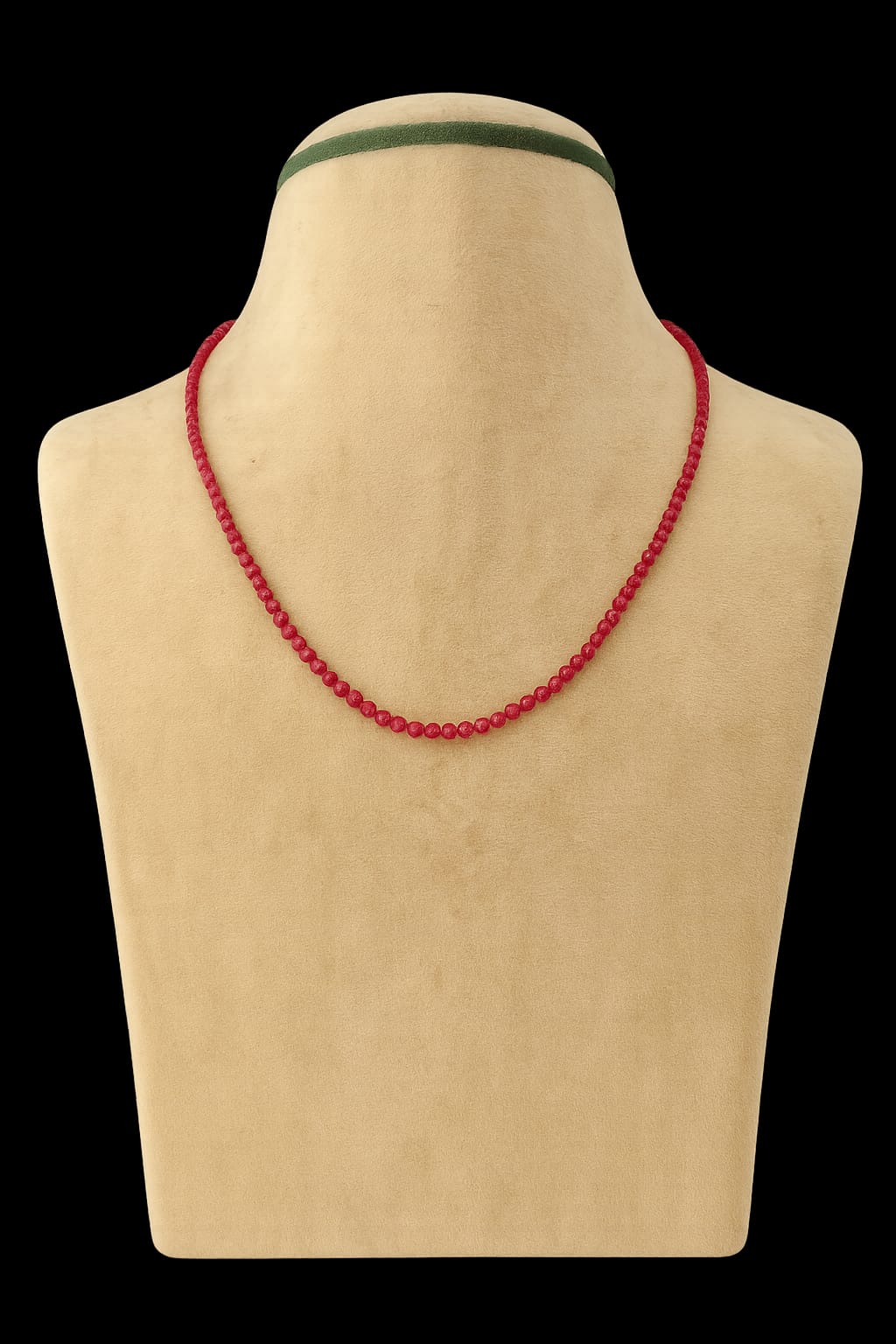 RED ONYX PEARLS MALA FOR WOMEN 2-3mm SIZE