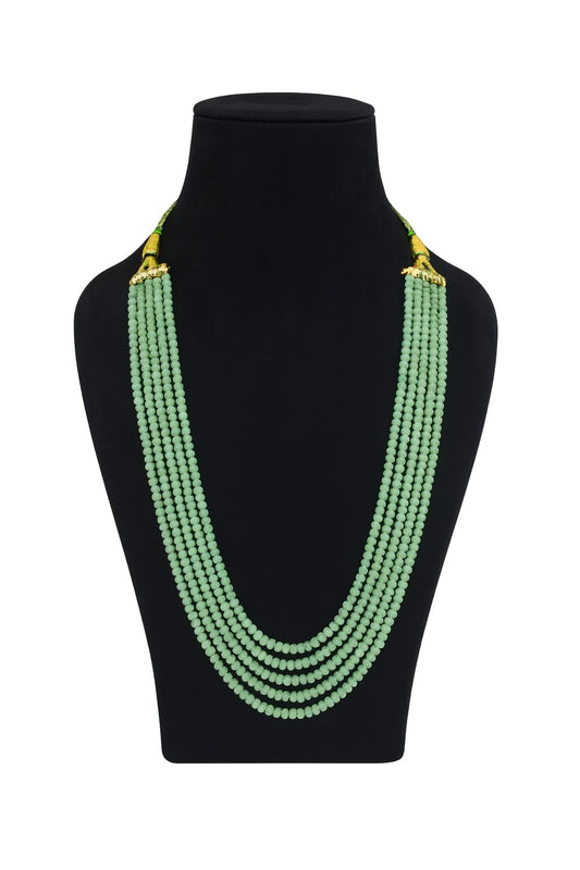 Unique Five Layered Green Onyx Beaded Mala For Women and Girl