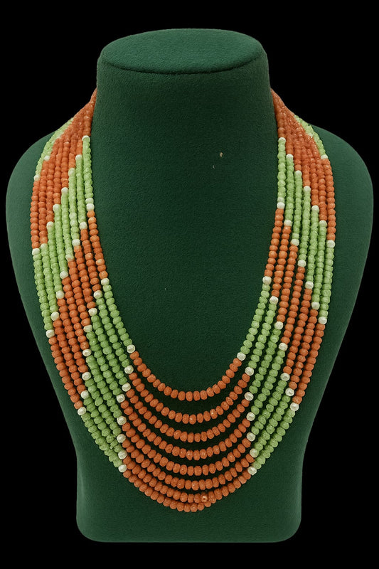 Antique Seven Layered Oynx Beaded Mala for women