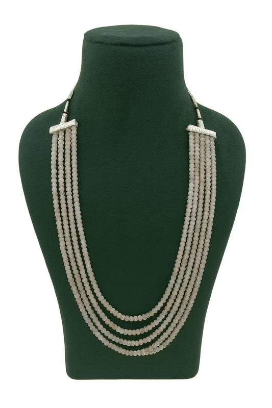 Antique Gray Oynx Beaded Five Layered Mala for women