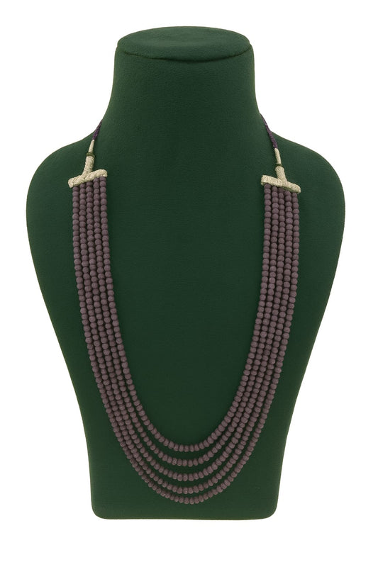 Antique Brown Oynx Beaded Five Layered Mala for women