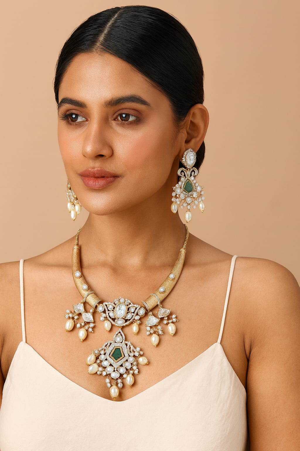 Mosanite Hasli Elegant in glod for woman